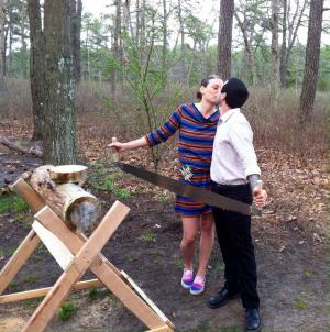 Karen, Bull, and a German Ceremonial Log Cutting
