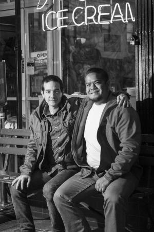 Sean Gustilo and Joseph portrait by Karen Kirchhoff