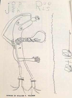 Author William T. Vollman's 1994 drawing of Joseph A. Gervasi