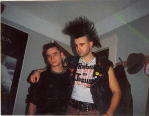 Father Kirk with a mohawk