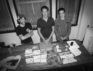 The Gervasi brothers with Larry Livermore by Karen Kirchhoff.