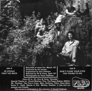 Legitimate Reason 7" EP back cover