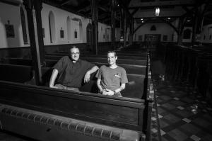 Father Kirk and Joseph by Karen Kirchhoff