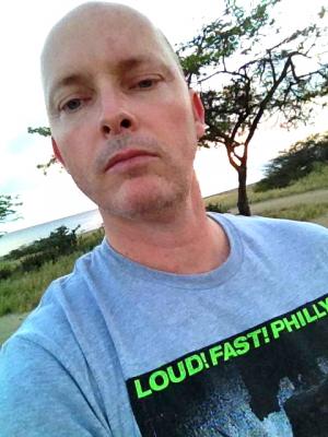 Tony Van Veen wearing an L!F!P! T-shirt