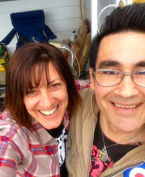 Selfie shot of Stacey Finney and Joey Jap by Stacey