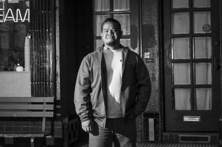 Sean Gustilo portrait by Karen Kirchhoff
