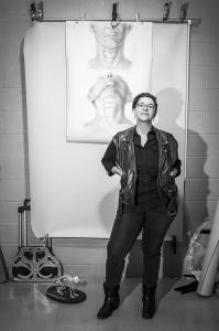 Portrait of Julia Factorial by Karen Kirchhoff
