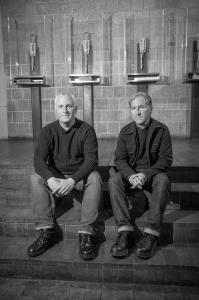 Portrait of Greg and Matt Mungan of Scram! Photograph by Karen Kirchhoff