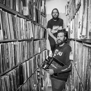 Portrait of Johnpaul Golaski and Yoni Kroll of WKDU – Photograph by Karen Kirchhoff